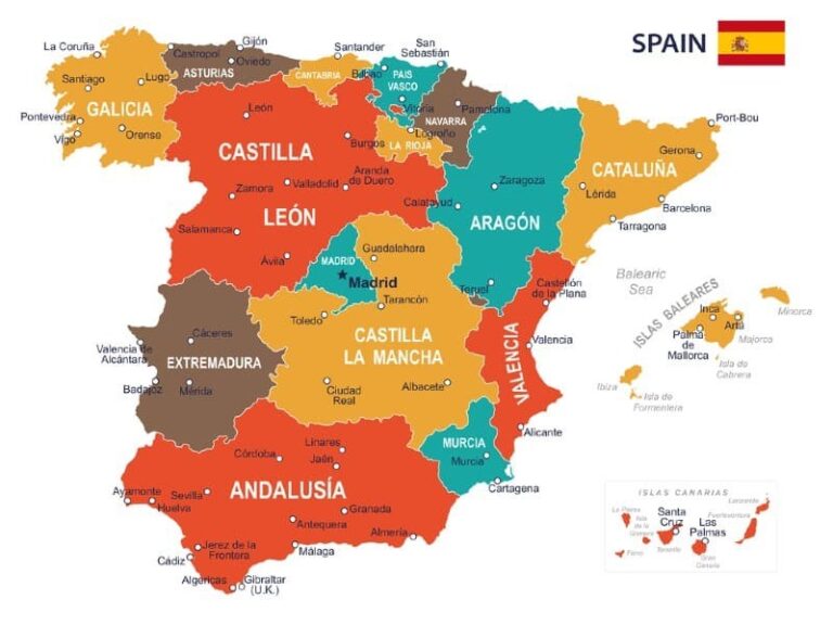 Mappa della Spagna: comunità autonome e cartina interattiva